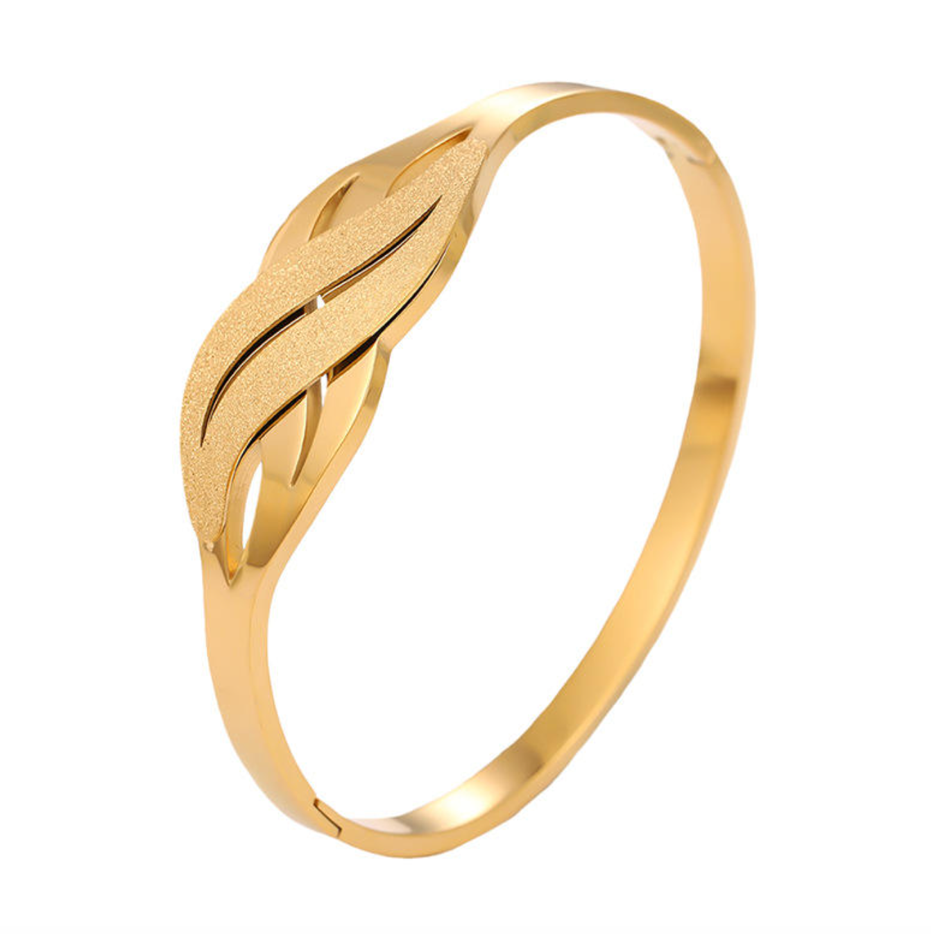 Light Luxury Stainless Steel Open Bangle for Women