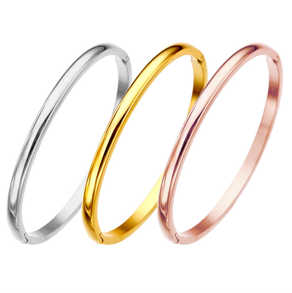 Luxury Titanium Steel Open Bracelet for Women