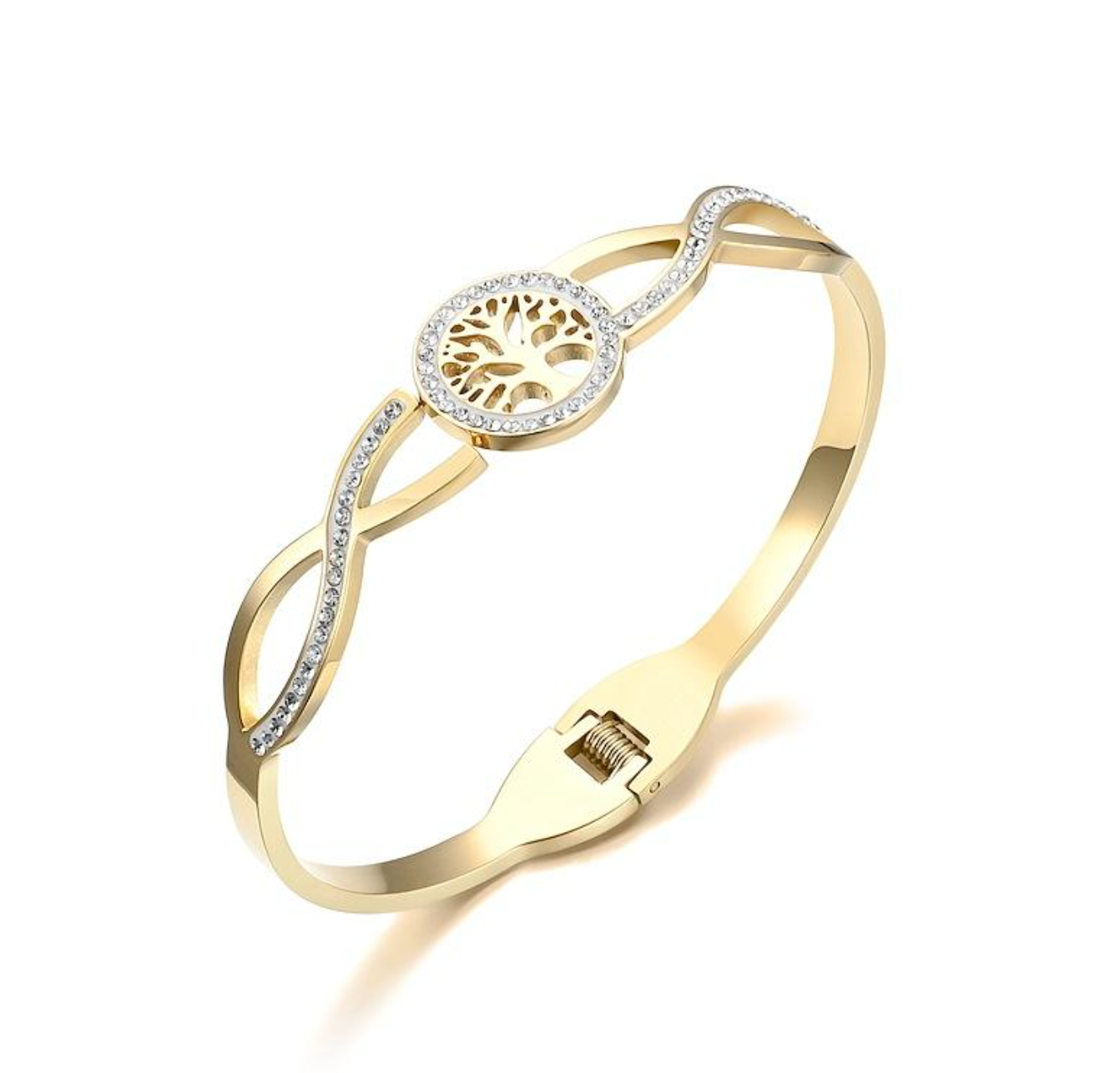 Luxury Zircon Stainless Steel Bangle for Women